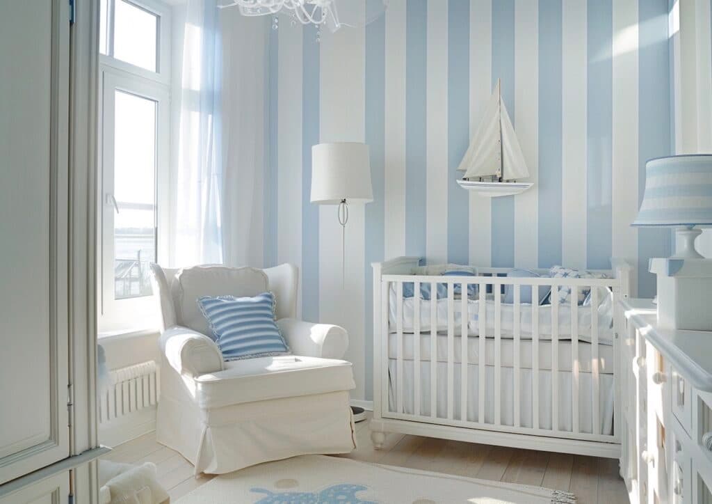 couleur chambre bébé rayures - blog déco