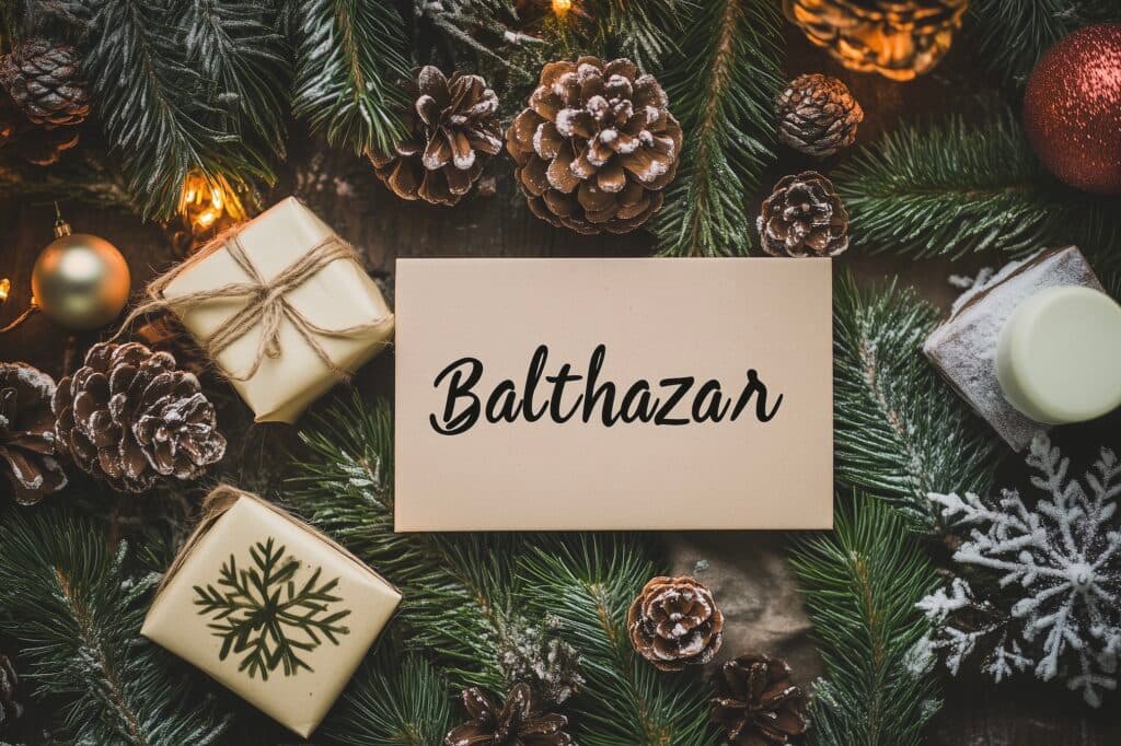 police d'écriture Noël calligraphie étiquette prénom