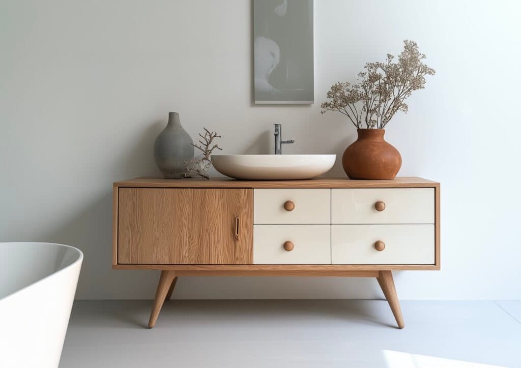 transformer buffet scandinave ancien en meuble vasque - blog déco diy