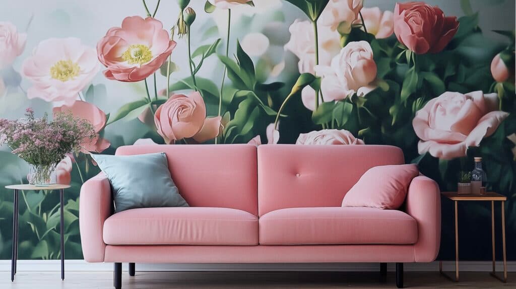 déco papier peint floral géant motif - blog décoration design