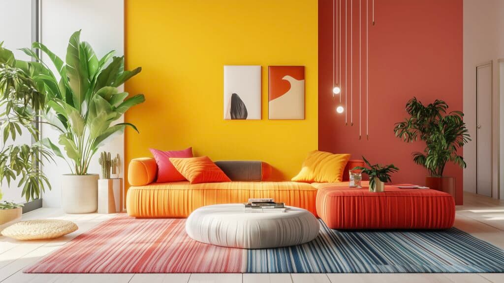 décoration bohème salon coloré teintes chaudes - blog déco