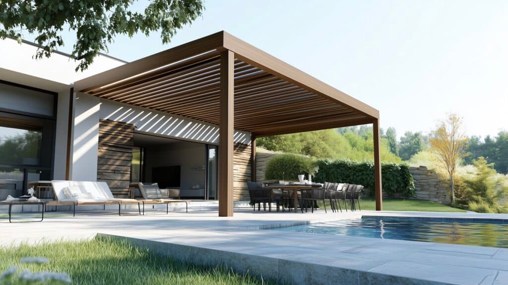 ombrage terrasse villa moderne - blog architecture