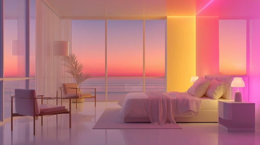 chambre style années 80 couleur néon - blog décoration