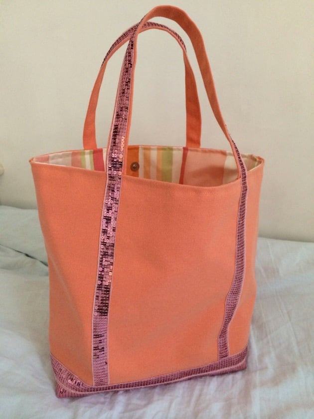 DIY tutoriel couture sac cabat paillette