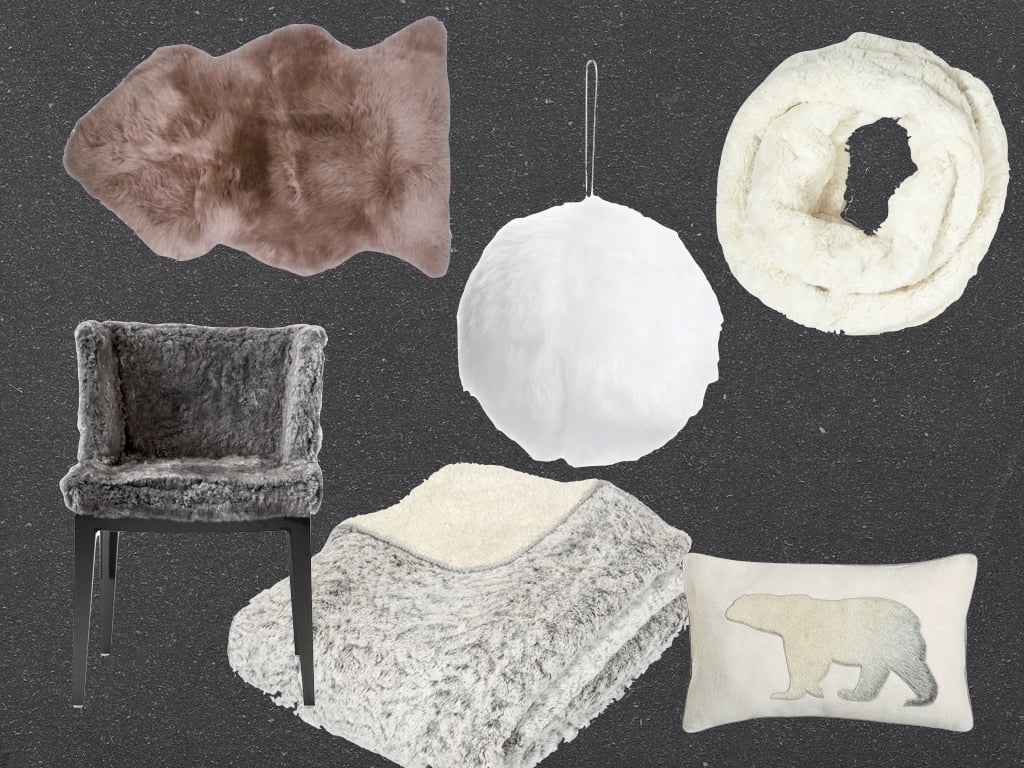 Deco fausse fourrure plaid