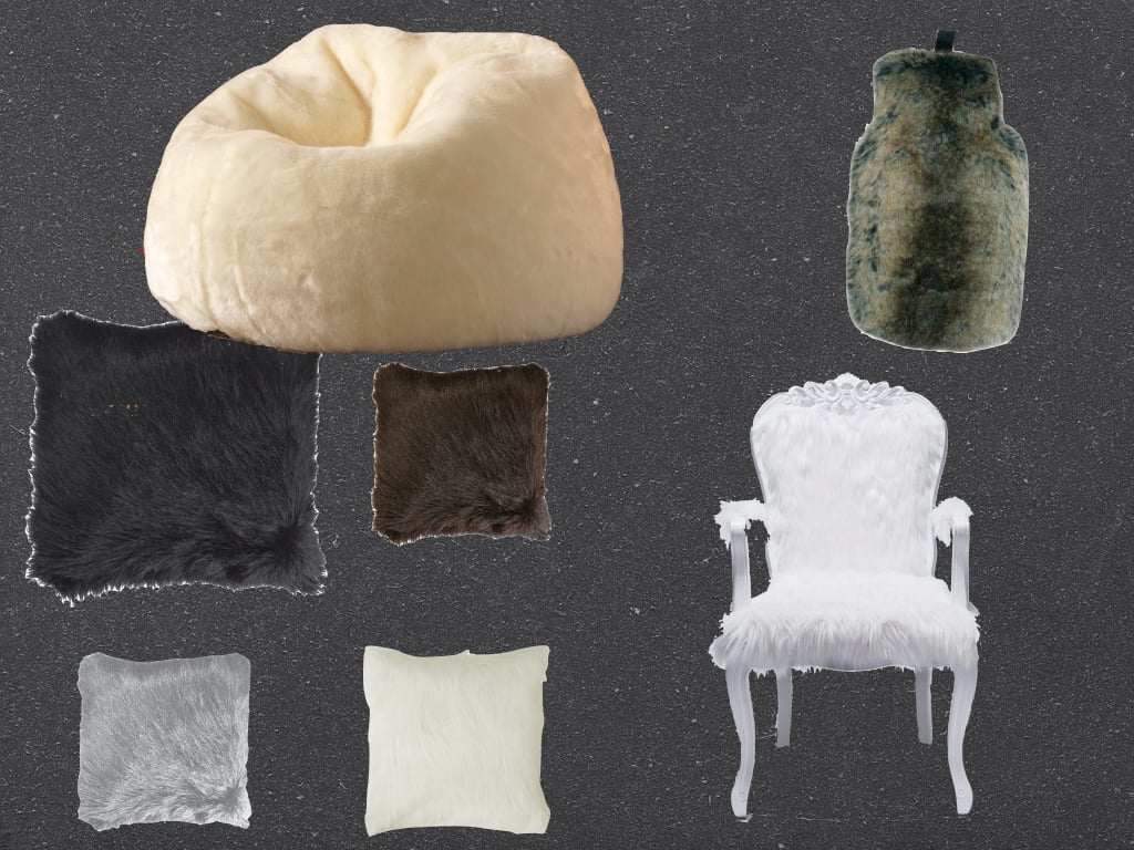 Decoration fausse fourrure plaid fauteuil chaise