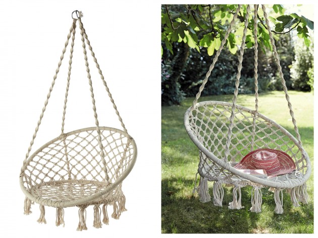 Fauteuil de jardin Gabriela by Maisons du monde - 89,99€. Chaise hamac suspendu romantique.