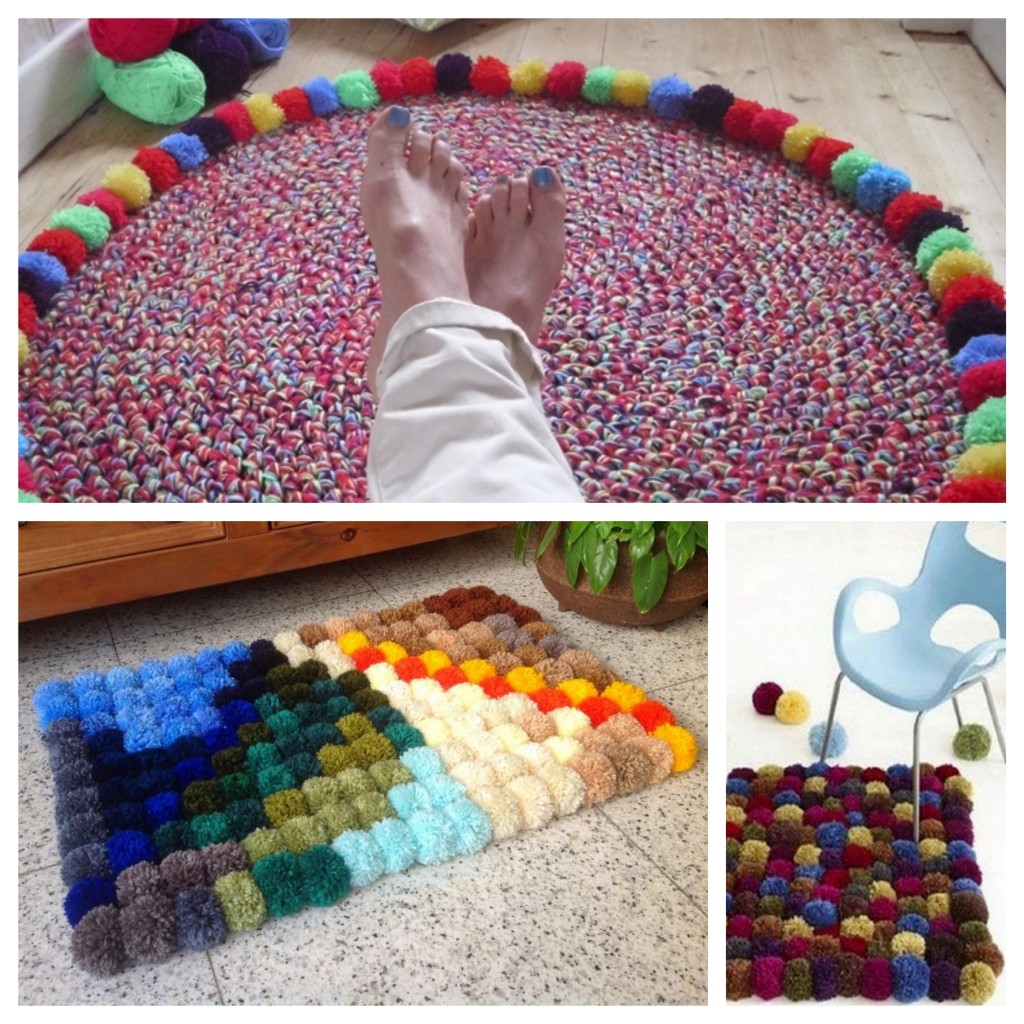 Inspiration tapis de pompons en laine tutoriel. www.clemaroundthecorner.com
