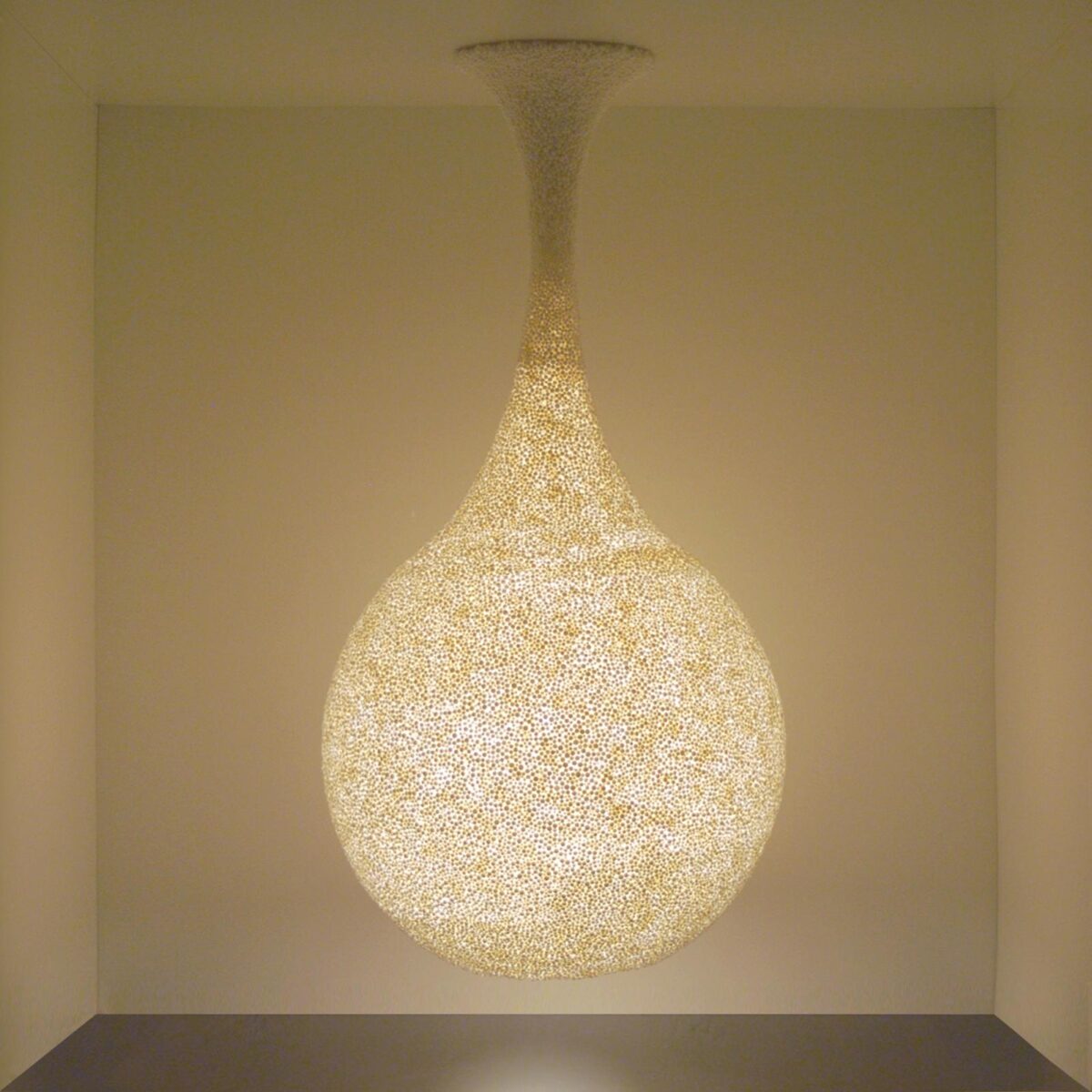 suspension goutte effet tissu bouclette papier