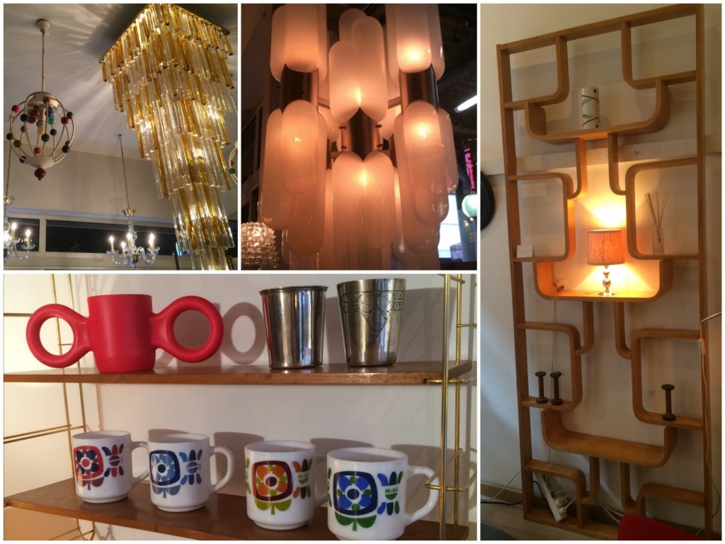 Trouvailles luminaires vintage bibliotheque caustra Visiter les puces de Saint Ouen 