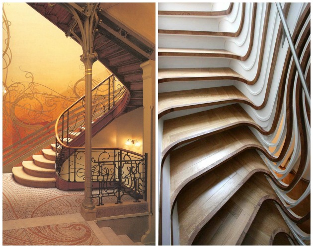 escalier célèbre en bois