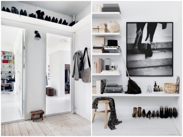 Rangement du sol au plafond entree desencombrement.