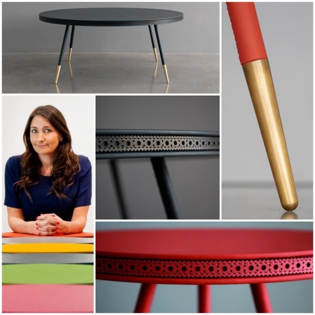 La table cuir fleuri de Bethan Gray