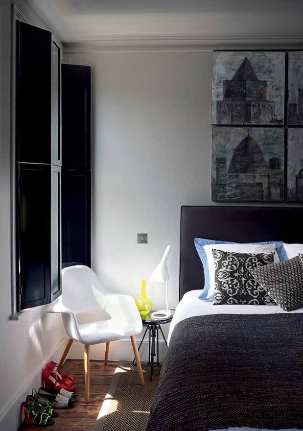 chambre design cosy en clair obscur