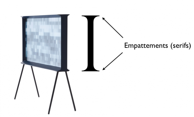 Serif tv empattement I explication design pensée