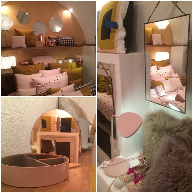 déco intérieur rose et cuivre