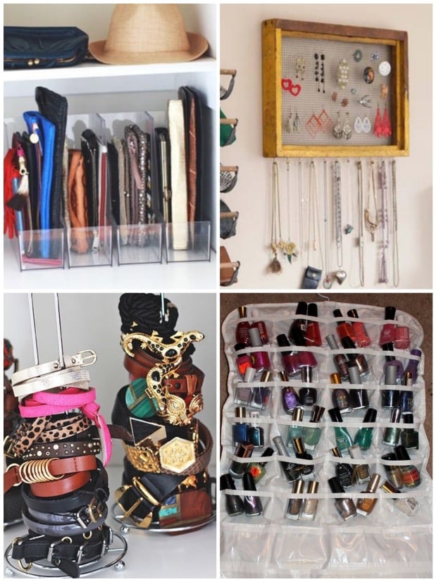 Rangement accessoire bijoux ceinture vernis.