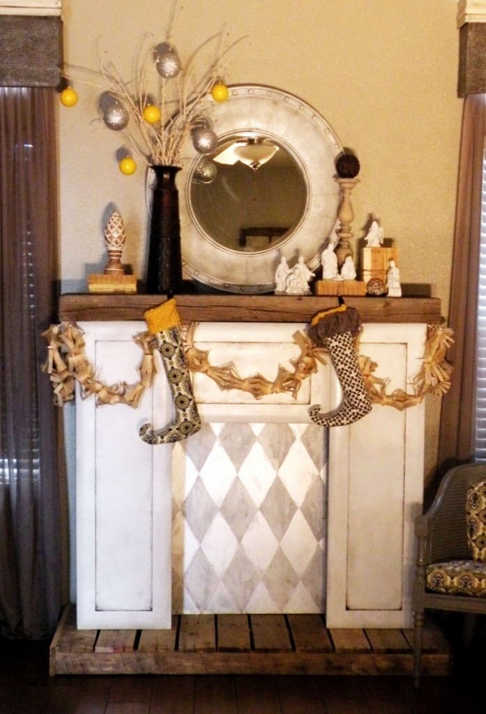 FaCheminé retro arlequin damier platre - blog déco - clem around the corner