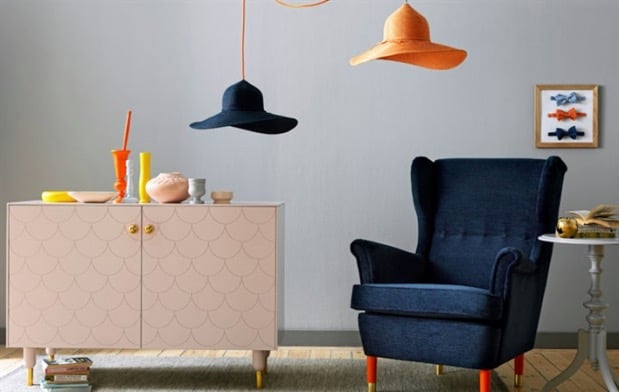 lampe suspension chapeau capeline