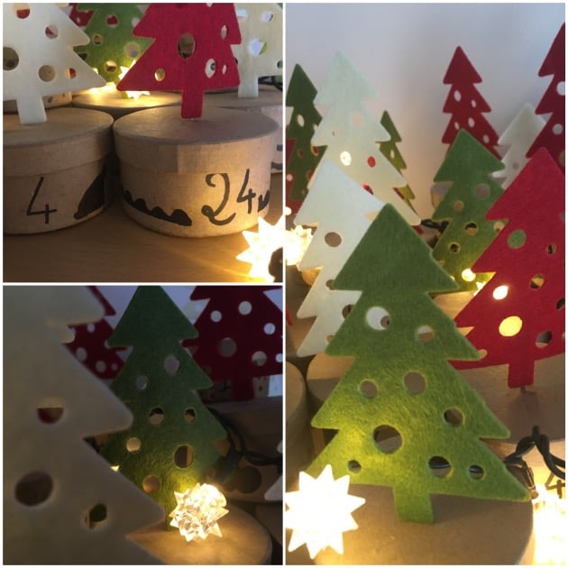 deco de noel guirlande calendrier