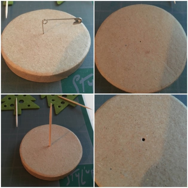 DIY calendrier de l'avent forêt de sapins