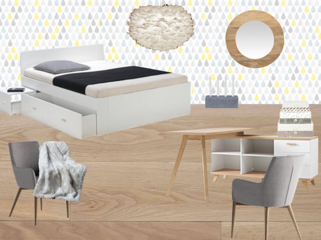 deco chambre ado fille scandinave epuree cocooning
