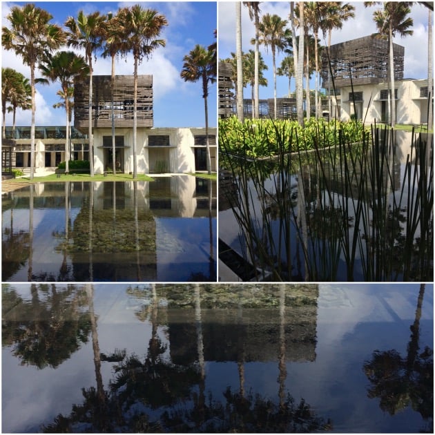 bassin effet miroir architecture bali