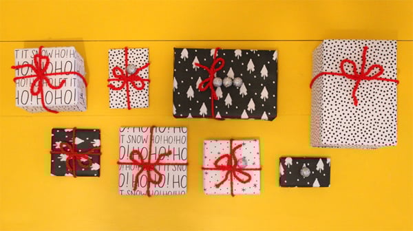 papier cadeau à imprimer theme noel