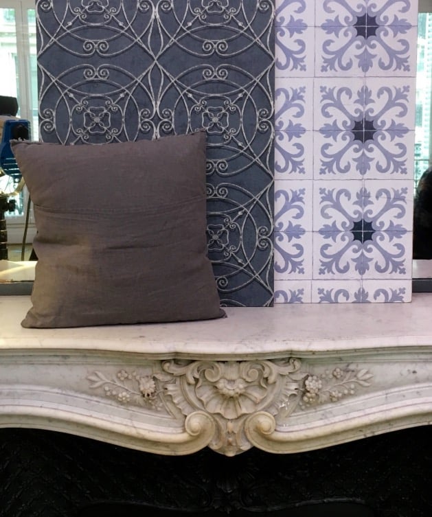 papier peint vinyle imitation carreaux de ciment saint maclou