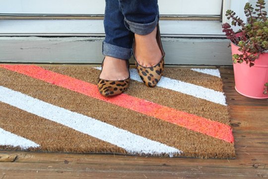 personnaliser son paillasson peinture