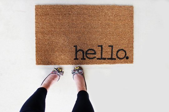 DIY personnaliser son paillasson hello