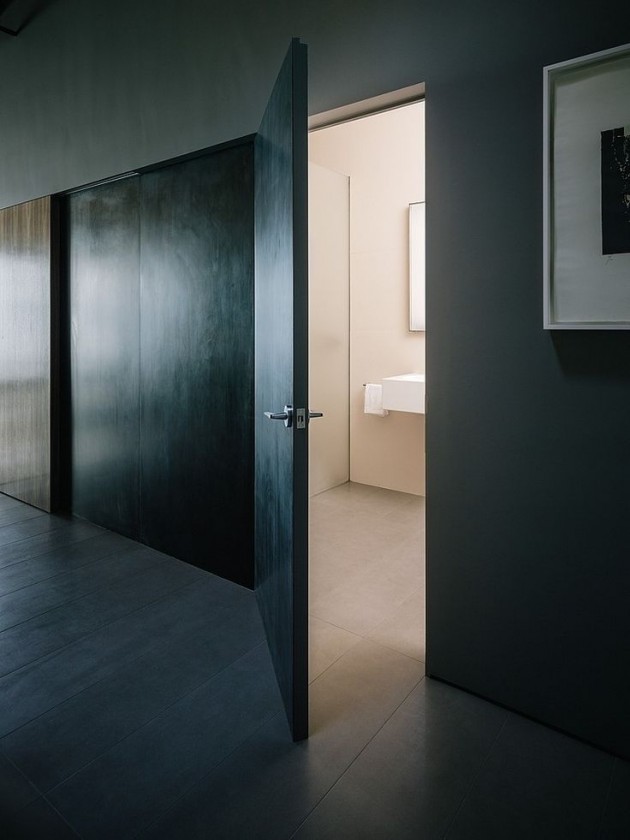 porte salle de bain metalique cache