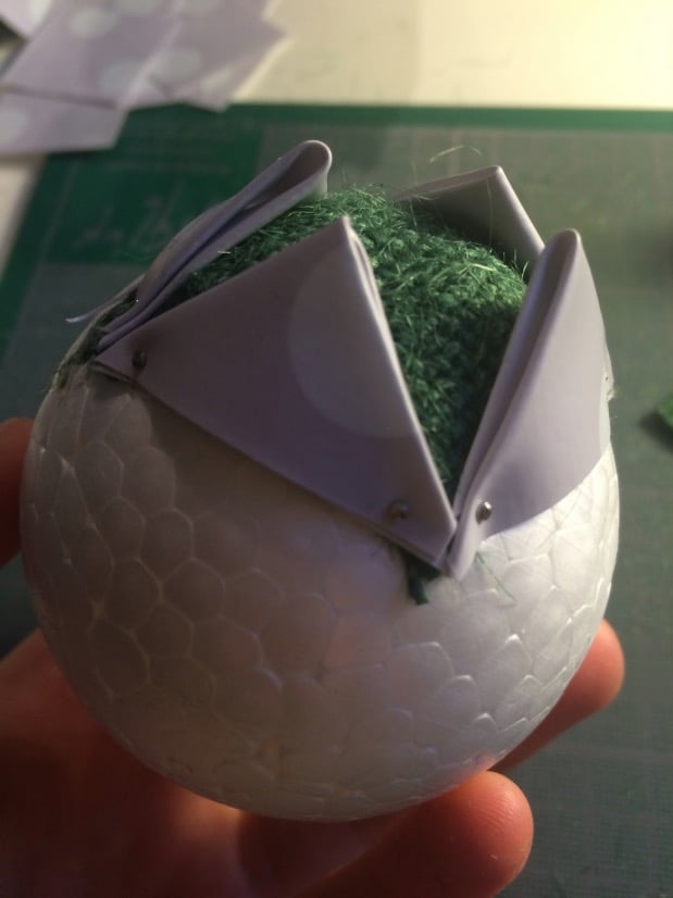 boule de noël en tissu fait main