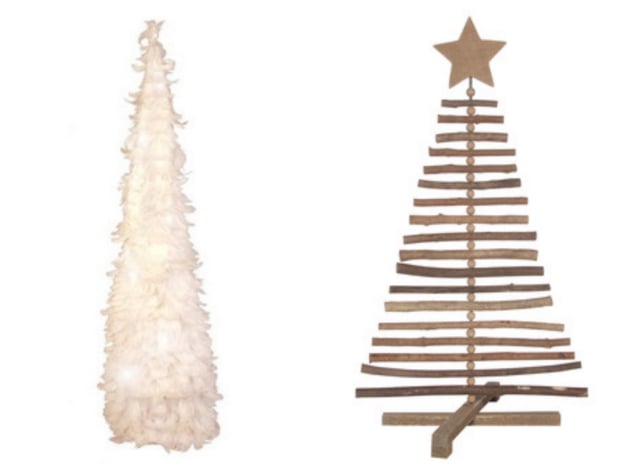 faux sapin de noël plume bois