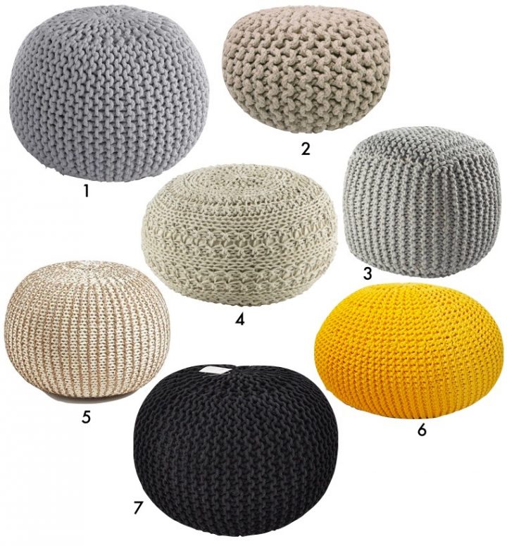 pouf tricot tuto diy et ou en acheter un blog deco clemaroundthecorner