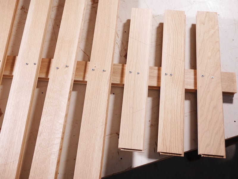 DIY sapin de noel en bois parquet upcycling