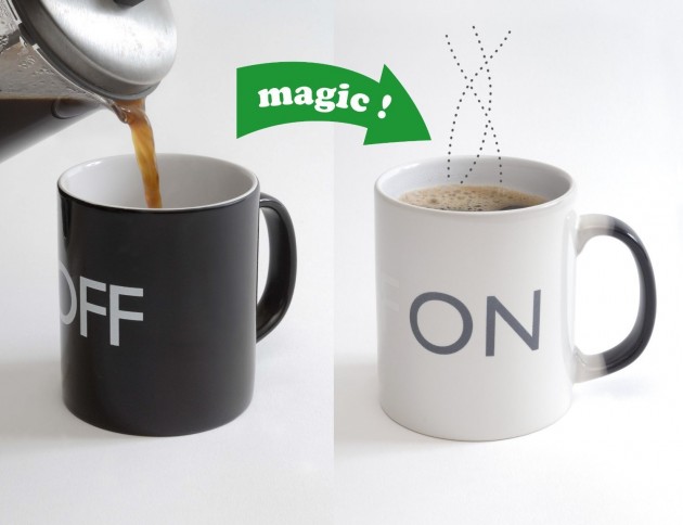 mug qui change de couleur avec la chaleur on off
