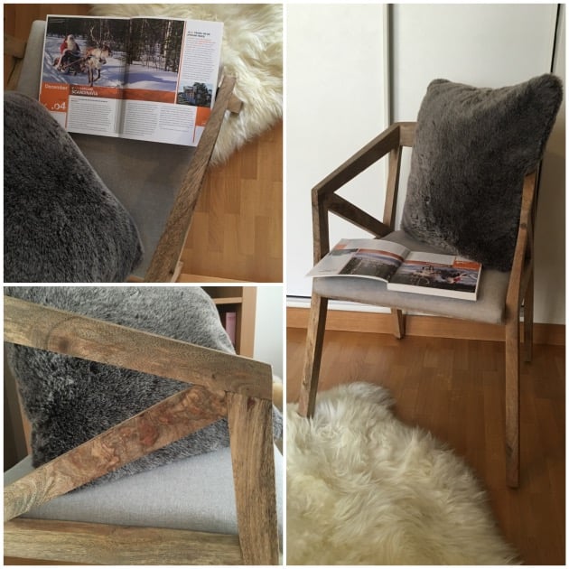 mon coin lecture fauteuil bois massif scandinave