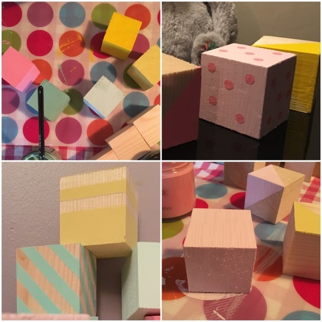 diy cube bebe enfant en bois peint