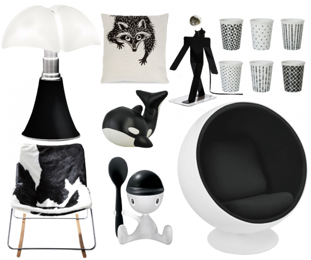 Idees cadeaux de Noel selection noire et blanche