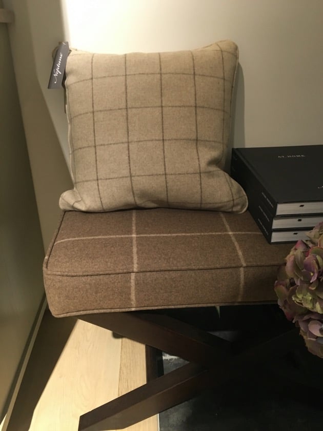 banc en laine porte bagage style anglais chic