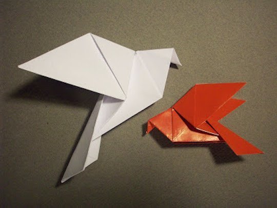 DIY guirlande origami oiseau