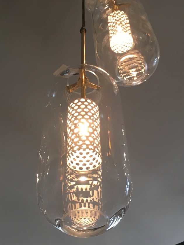 suspension vadim verre acier dore laiton