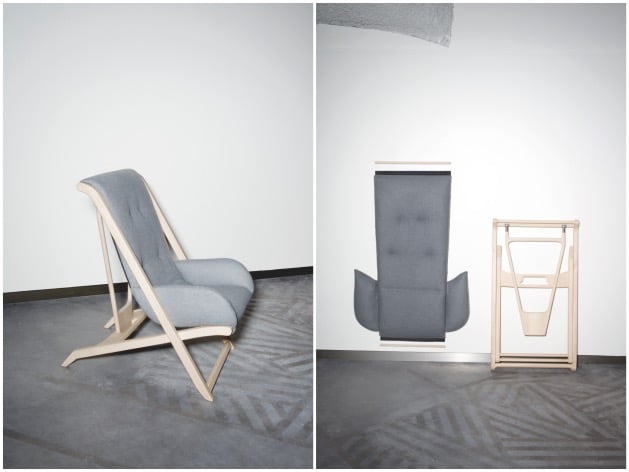 fauteuil scandinave pliable extra plat Lucie Le Guen