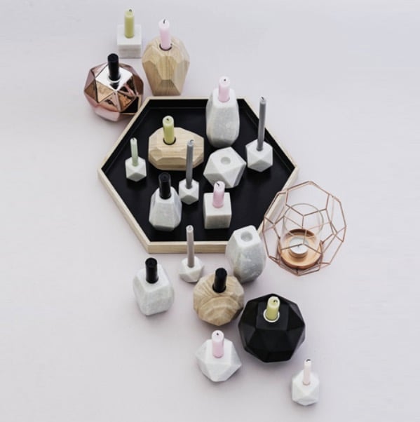 plateau décoration forme alvéole