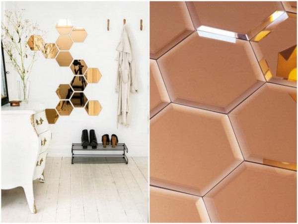 miroir alvéole entrée petite pièce