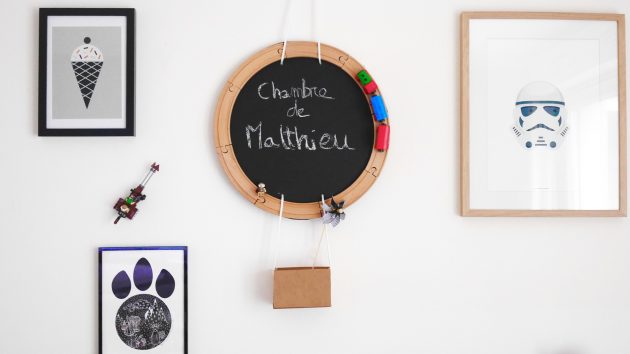 DIY deco chambre enfant tableau noir ardoise
