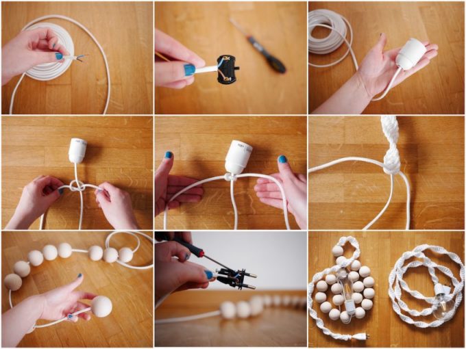 tutoriel DIY decoration lampe baladeuse macramé