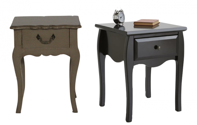 table de nuit pas chère classique grise