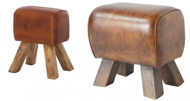 pouf cuir maisons du monde